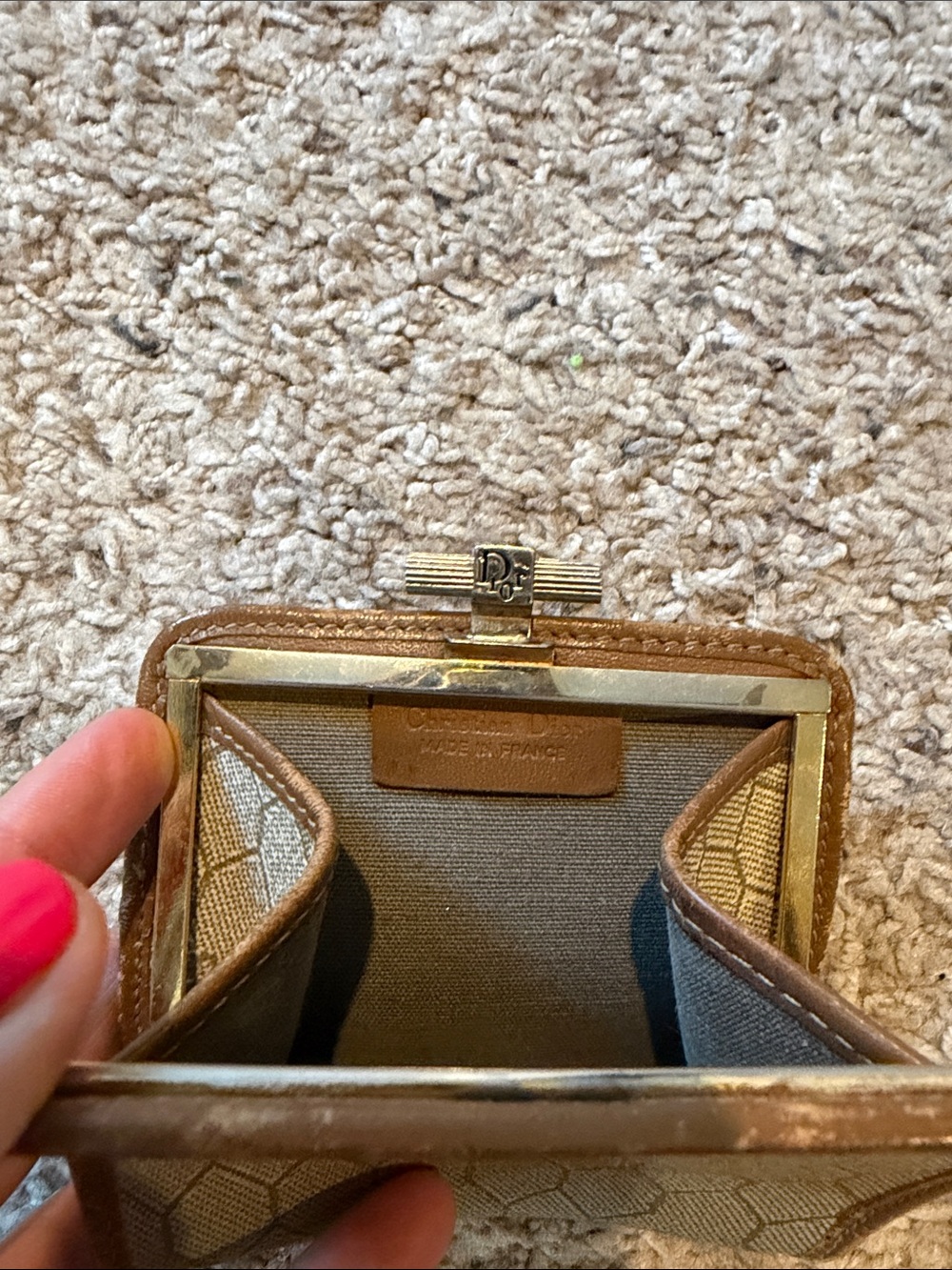 Vintage Dior Kiss Lock Coin Pouch - Picture 2 of 7